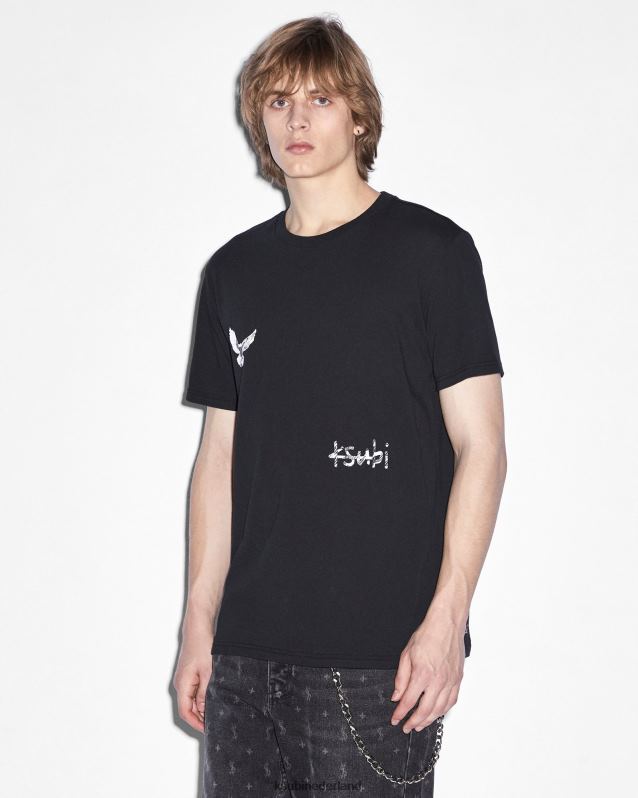 Ksubi mannelijk Flight Kash SS T-shirt XT0TV308 kleding pikzwart