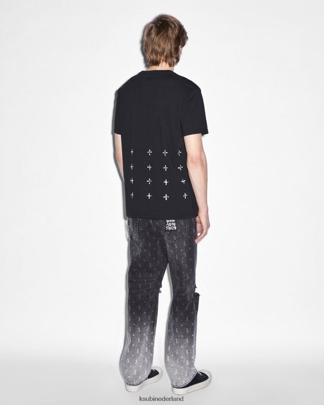 Ksubi mannelijk Flight Kash SS T-shirt XT0TV308 kleding pikzwart