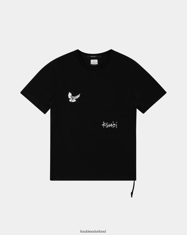 Ksubi mannelijk Flight Kash SS T-shirt XT0TV308 kleding pikzwart