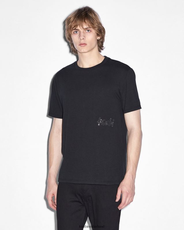 Ksubi mannelijk Kristal bling kash ss T-shirt XT0TV337 kleding zwart