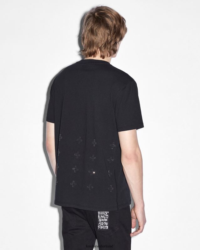 Ksubi mannelijk Kristal bling kash ss T-shirt XT0TV337 kleding zwart