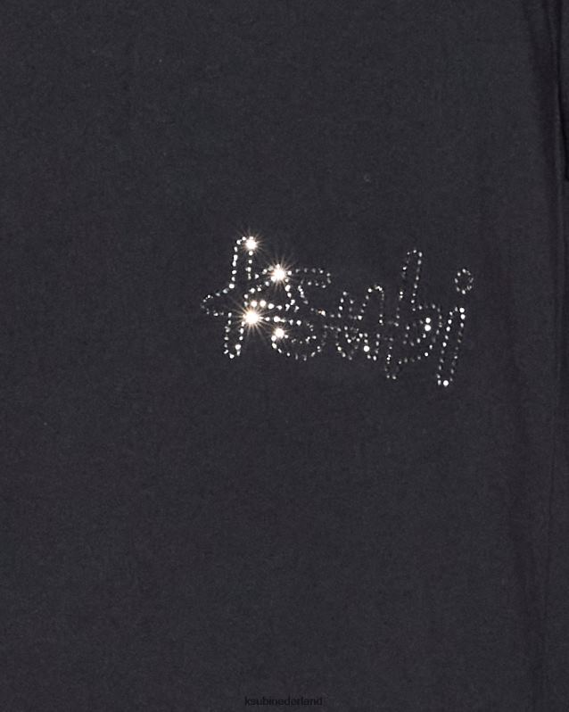 Ksubi mannelijk Kristal bling kash ss T-shirt XT0TV337 kleding zwart