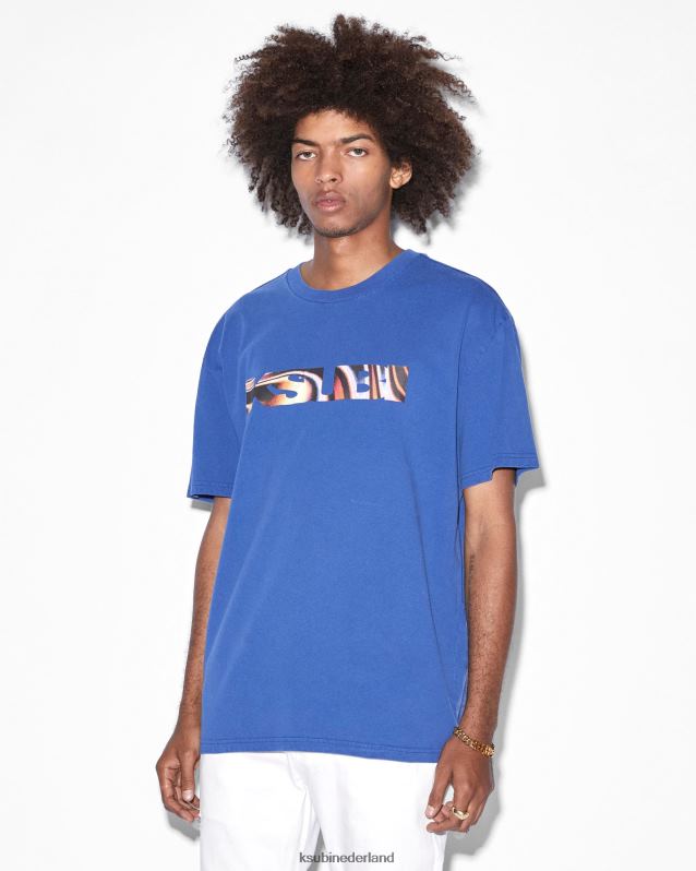 Ksubi mannelijk Mind State Biggie SS T-shirt XT0TV440 kleding effen blauw