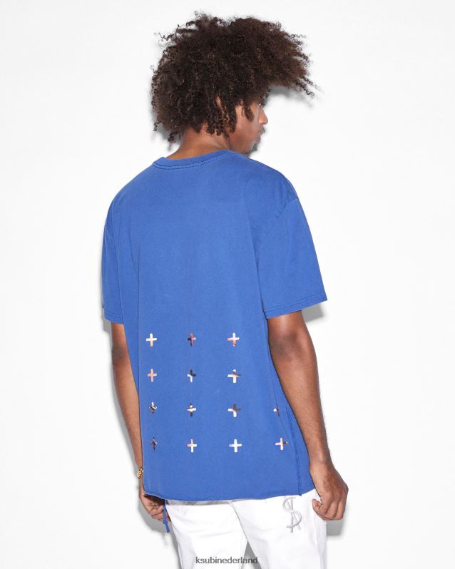 Ksubi mannelijk Mind State Biggie SS T-shirt XT0TV440 kleding effen blauw