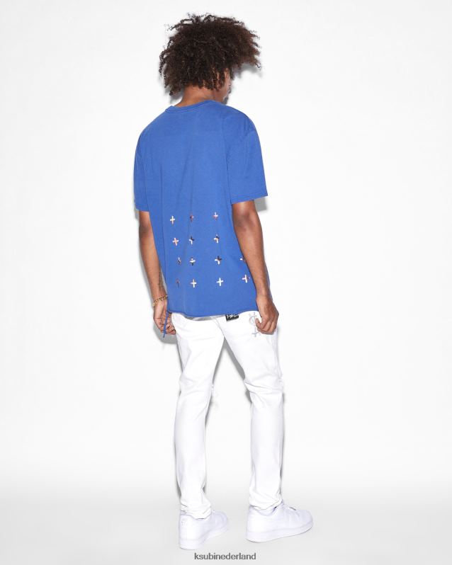 Ksubi mannelijk Mind State Biggie SS T-shirt XT0TV440 kleding effen blauw