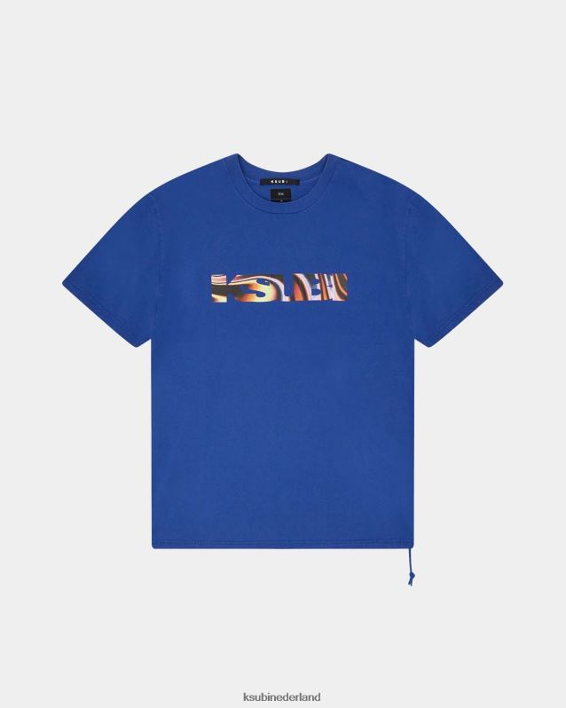 Ksubi mannelijk Mind State Biggie SS T-shirt XT0TV440 kleding effen blauw