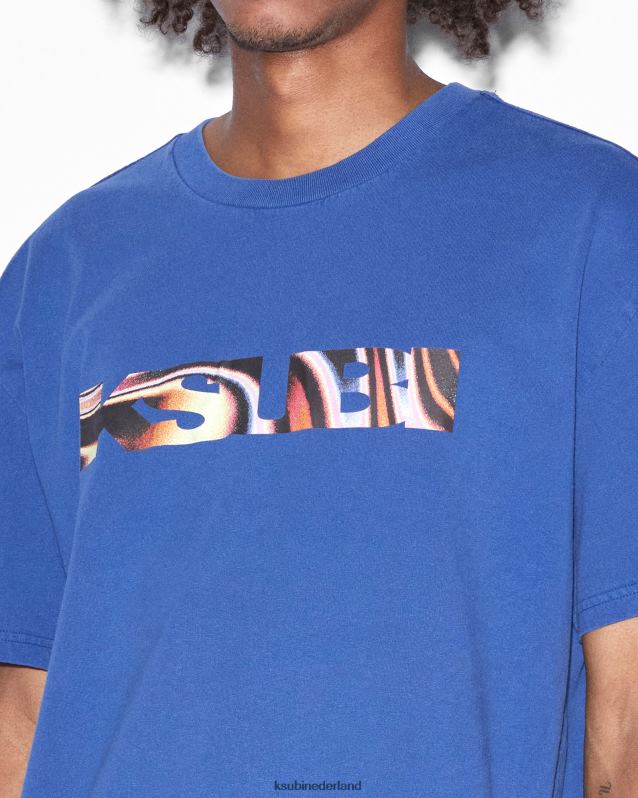 Ksubi mannelijk Mind State Biggie SS T-shirt XT0TV440 kleding effen blauw