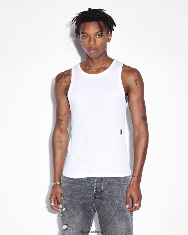 Ksubi mannelijk debuut singlet XT0TV493 kleding wit