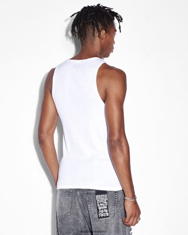 Ksubi mannelijk debuut singlet XT0TV493 kleding wit