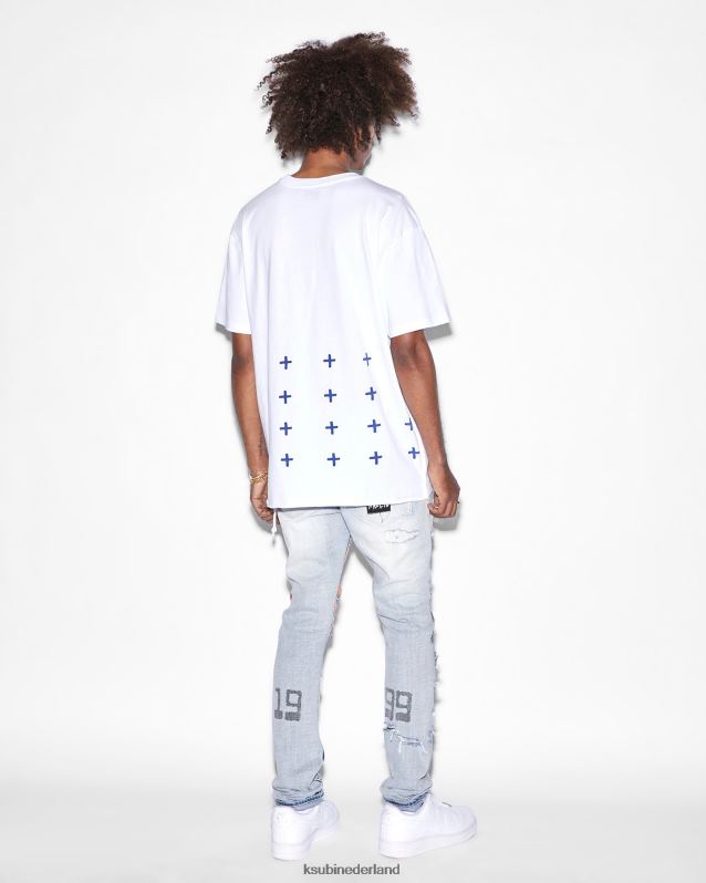 Ksubi mannelijk hardcore biggie ss-t-shirt XT0TV397 kleding echt wit