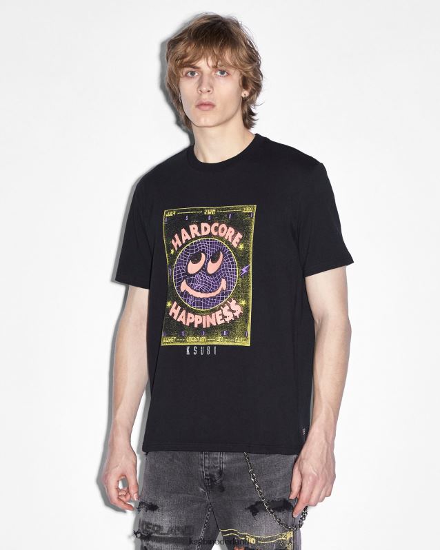Ksubi mannelijk hardcore kash ss-t-shirt XT0TV466 kleding pikzwart