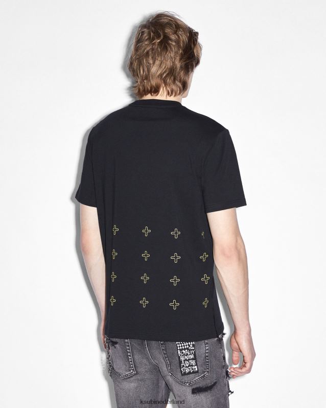 Ksubi mannelijk hardcore kash ss-t-shirt XT0TV466 kleding pikzwart