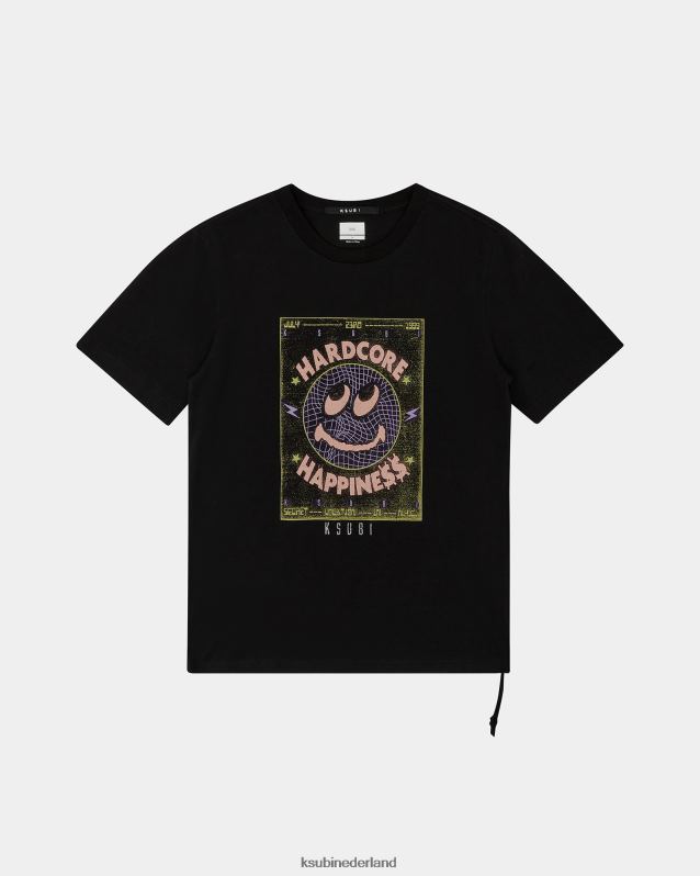 Ksubi mannelijk hardcore kash ss-t-shirt XT0TV466 kleding pikzwart