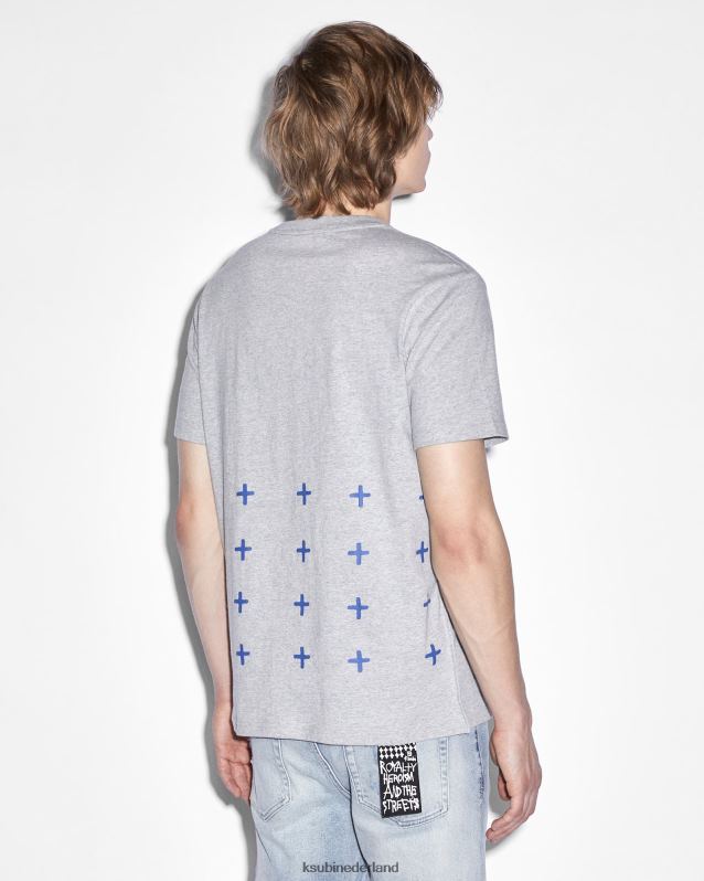 Ksubi mannelijk kruispunt kash ss t-shirt XT0TV454 kleding grijs