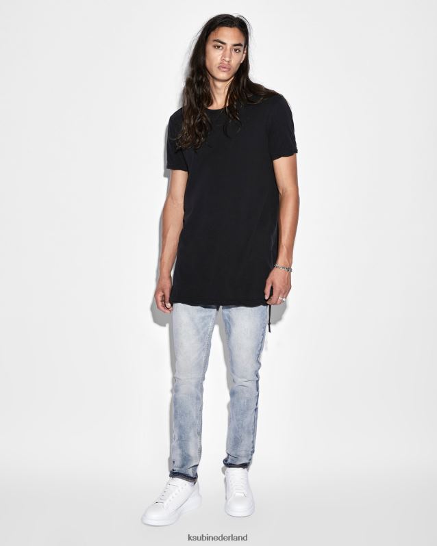 Ksubi mannelijk lijnen ss tee zien XT0TV361 kleding zwart
