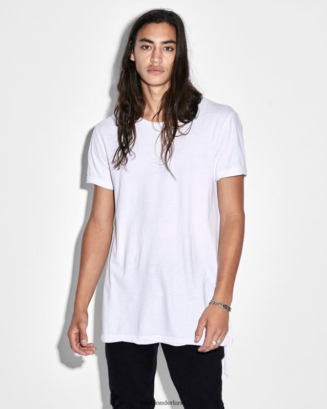 Ksubi mannelijk lijnen ss tee zien XT0TV365 kleding wit