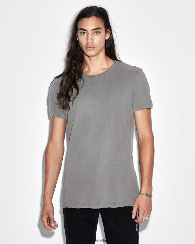 Ksubi mannelijk lijnen zien ss tee vintage XT0TV379 kleding grijs