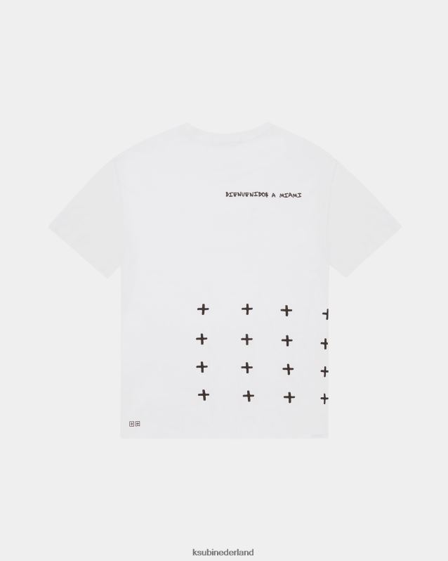 Ksubi mannelijk miami 4x4 biggie ss-t-shirt XT0TV396 kleding wit