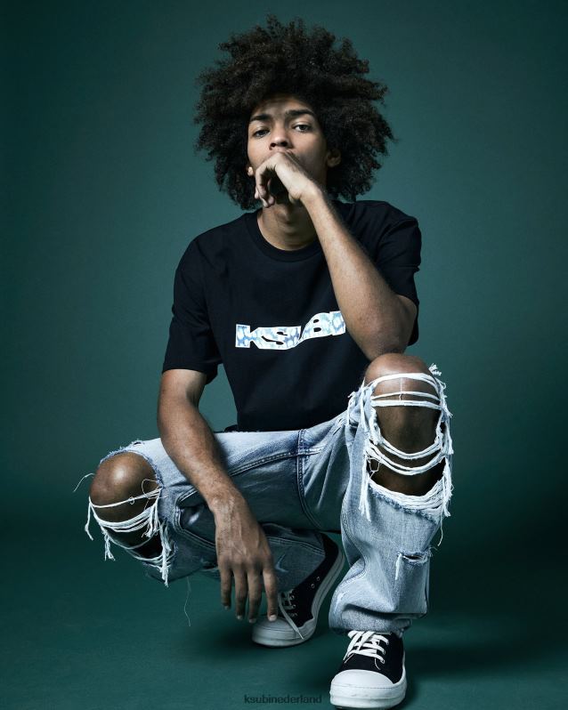 Ksubi mannelijk portal biggie ss-t-shirt XT0TV305 kleding pikzwart