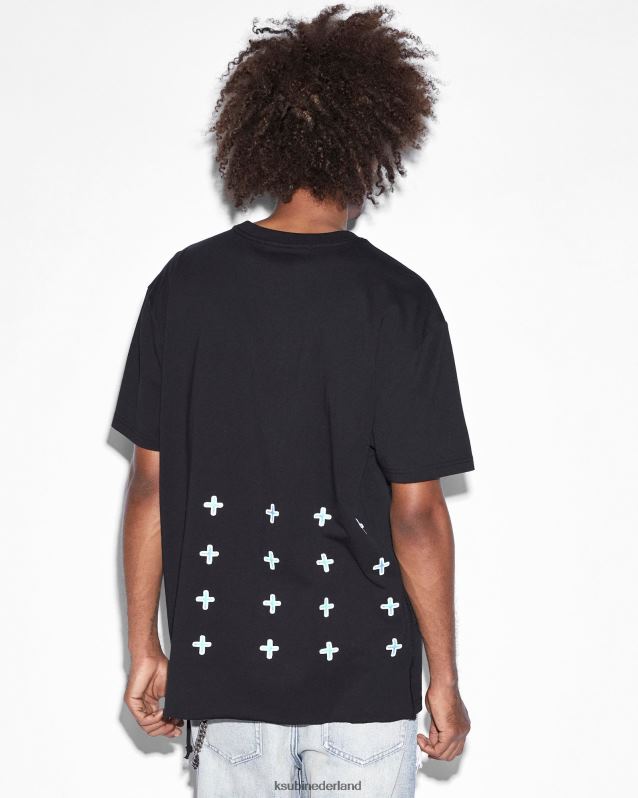 Ksubi mannelijk portal biggie ss-t-shirt XT0TV305 kleding pikzwart