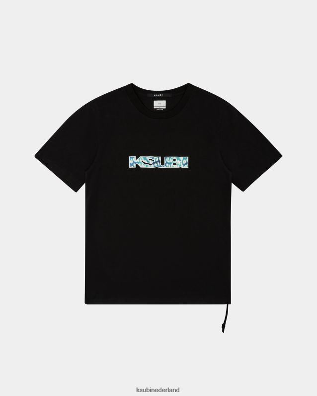 Ksubi mannelijk portal biggie ss-t-shirt XT0TV305 kleding pikzwart
