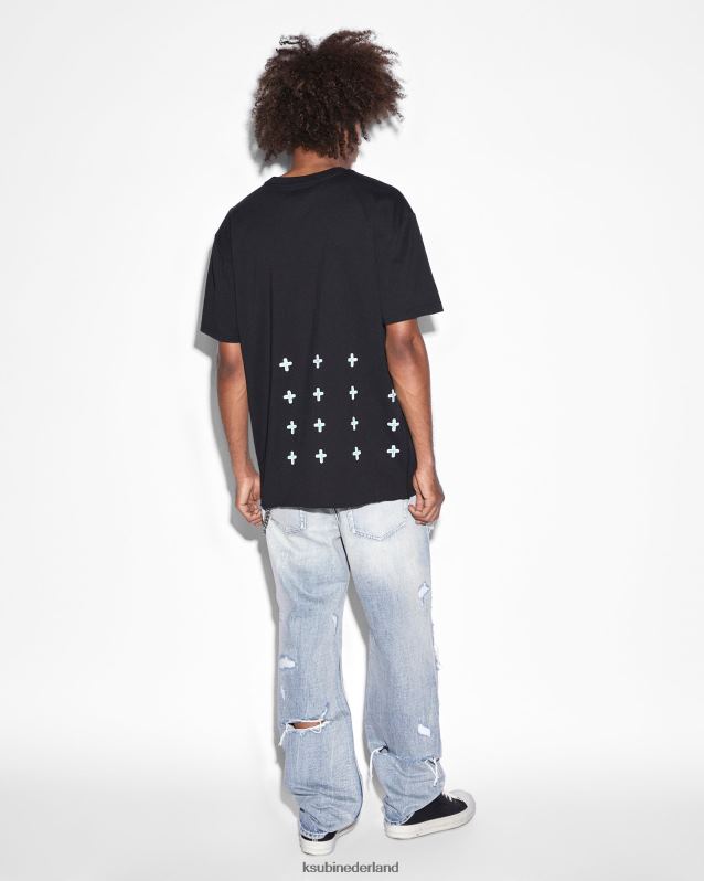 Ksubi mannelijk portal biggie ss-t-shirt XT0TV305 kleding pikzwart