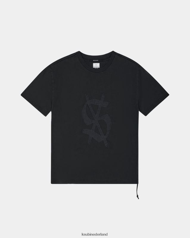 Ksubi mannelijk reverso biggie ss-t-shirt XT0TV411 kleding vervaagd zwart