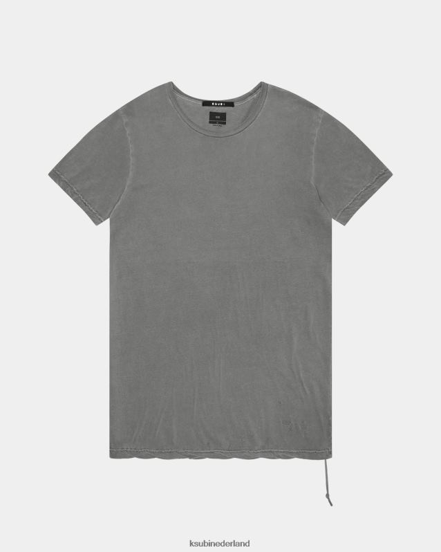 Ksubi mannelijk sioux ss t-shirt vintage XT0TV472 kleding grijs