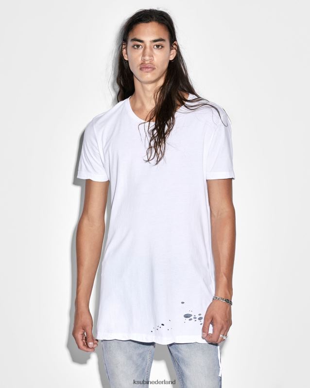 Ksubi mannelijk sioux ss tee XT0TV387 kleding wit