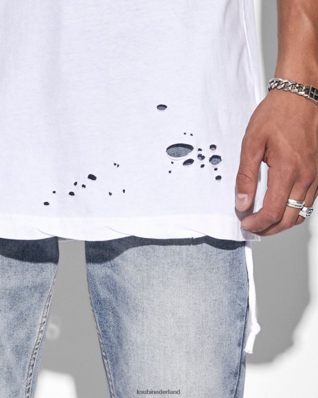 Ksubi mannelijk sioux ss tee XT0TV387 kleding wit