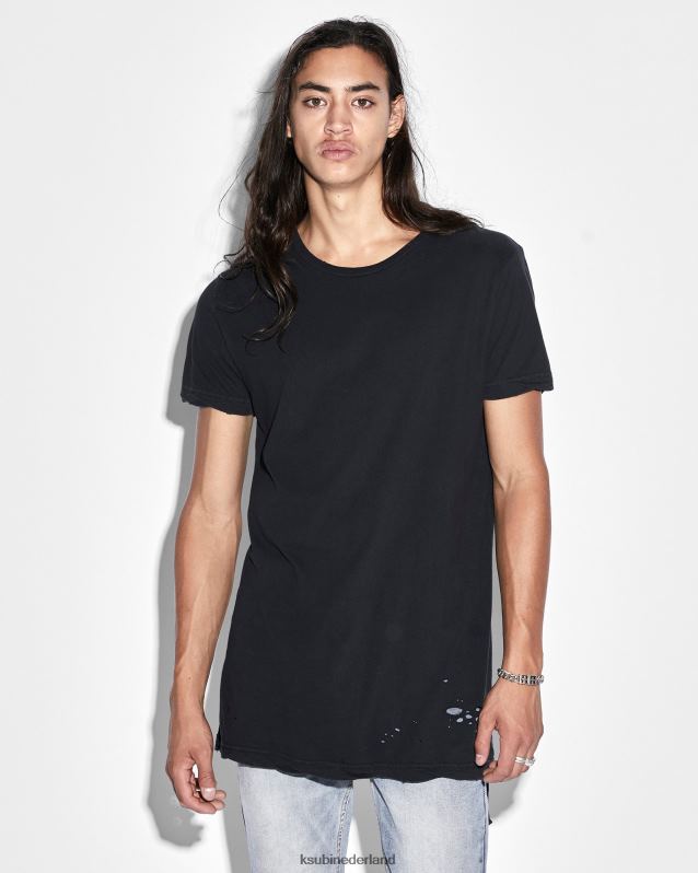 Ksubi mannelijk sioux ss tee XT0TV398 kleding zwart