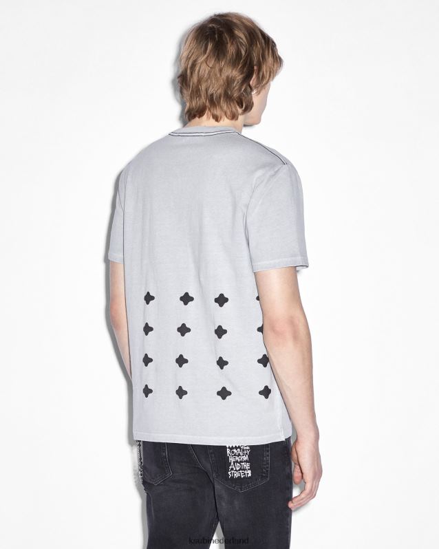 Ksubi mannelijk sluit het kash ss-t-shirt op XT0TV356 kleding grijs