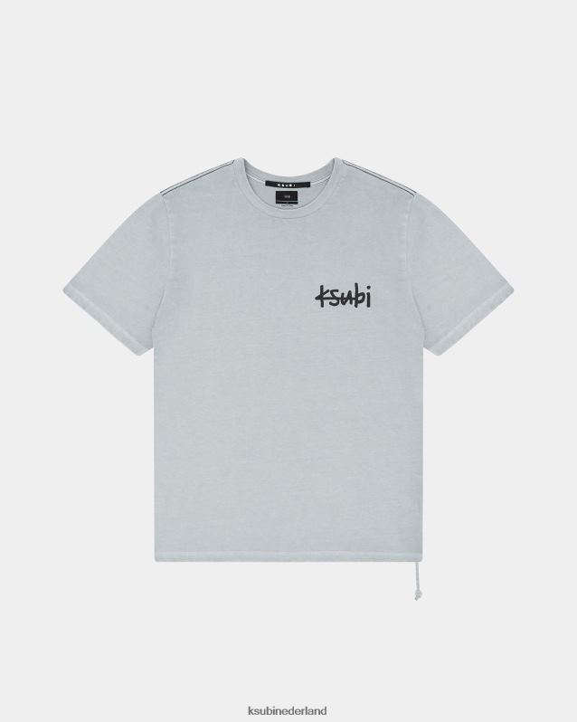 Ksubi mannelijk sluit het kash ss-t-shirt op XT0TV356 kleding grijs