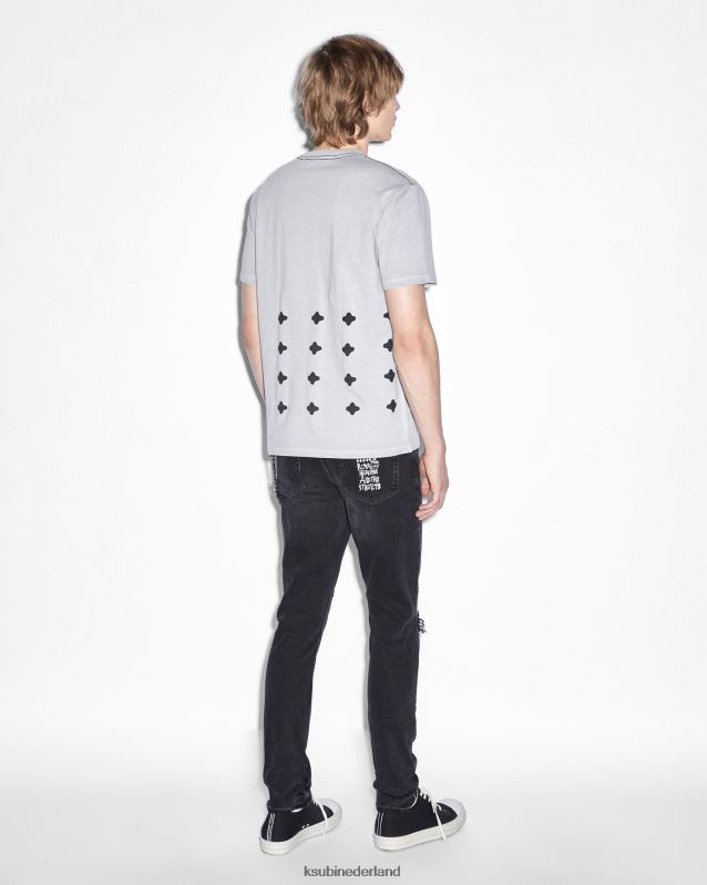 Ksubi mannelijk sluit het kash ss-t-shirt op XT0TV356 kleding grijs