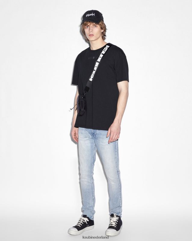Ksubi mannelijk stealth biggie ss-t-shirt XT0TV413 kleding pikzwart
