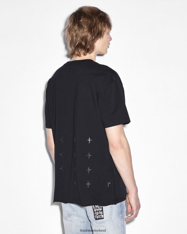 Ksubi mannelijk stealth biggie ss-t-shirt XT0TV413 kleding pikzwart