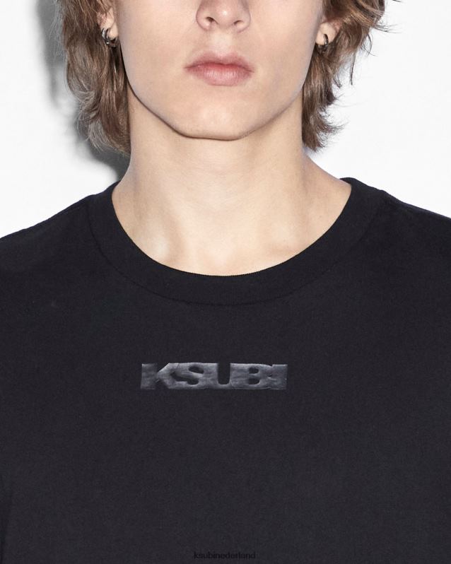 Ksubi mannelijk stealth biggie ss-t-shirt XT0TV413 kleding pikzwart