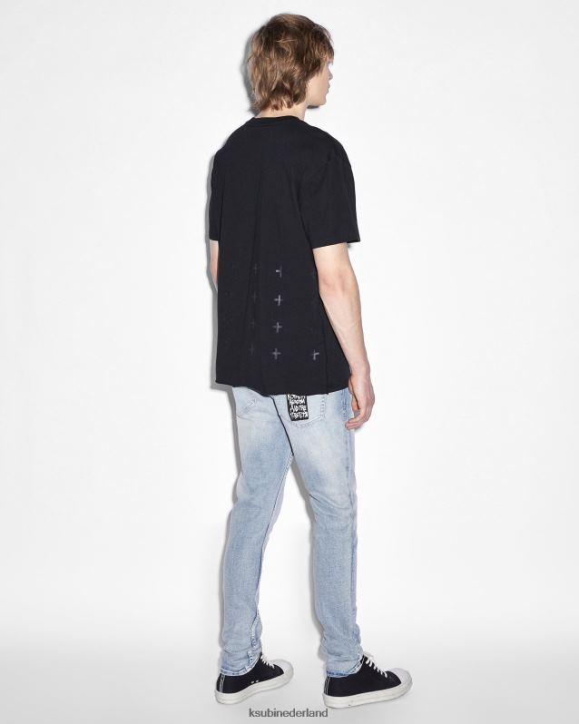 Ksubi mannelijk stealth biggie ss-t-shirt XT0TV413 kleding pikzwart