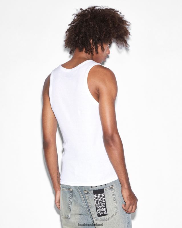 Ksubi mannelijk zine-debuutsinglet XT0TV306 kleding wit