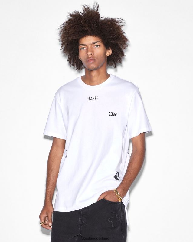 Ksubi mannelijk zine kash ss t-shirt XT0TV481 kleding echt wit