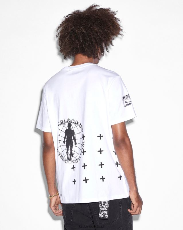 Ksubi mannelijk zine kash ss t-shirt XT0TV481 kleding echt wit