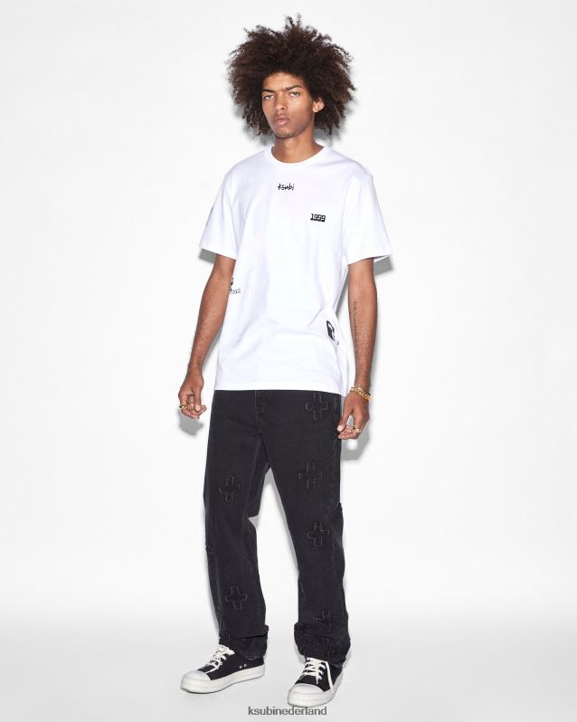 Ksubi mannelijk zine kash ss t-shirt XT0TV481 kleding echt wit