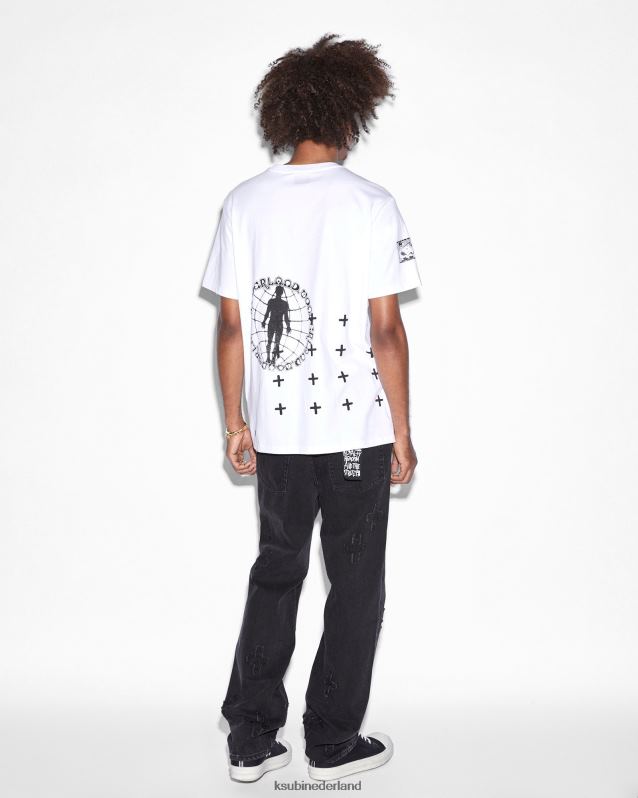 Ksubi mannelijk zine kash ss t-shirt XT0TV481 kleding echt wit