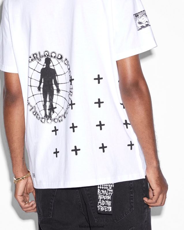 Ksubi mannelijk zine kash ss t-shirt XT0TV481 kleding echt wit