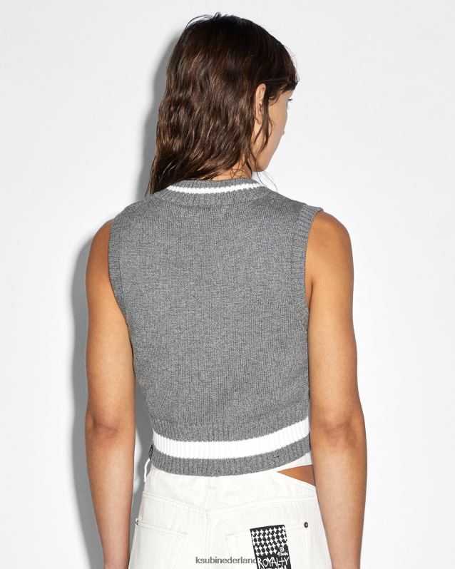 Ksubi vrouwelijk schipper vest XT0TV64 kleding grijs