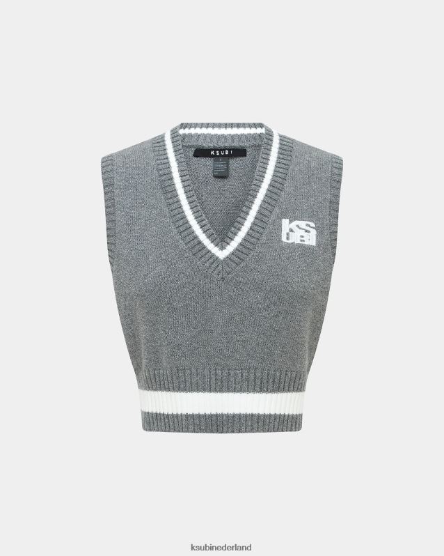 Ksubi vrouwelijk schipper vest XT0TV64 kleding grijs