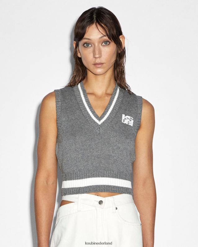 Ksubi vrouwelijk schipper vest XT0TV64 kleding grijs