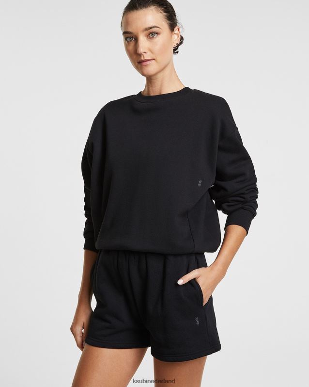 Ksubi vrouwelijk 3 x 4 klassieke bemanning XT0TV167 kleding pikzwart