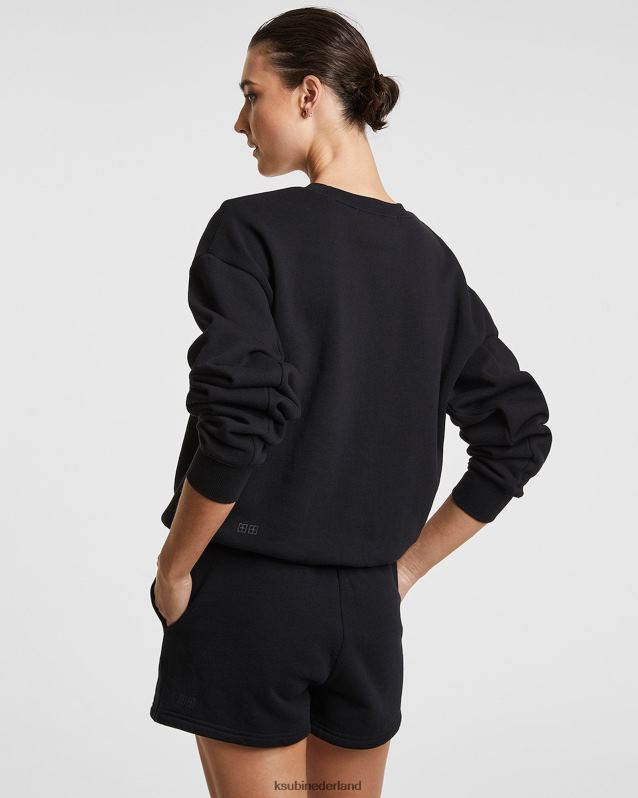 Ksubi vrouwelijk 3 x 4 klassieke bemanning XT0TV167 kleding pikzwart