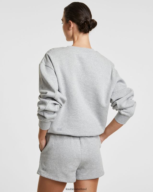 Ksubi vrouwelijk 3 x 4 klassieke bemanning XT0TV181 kleding grijs